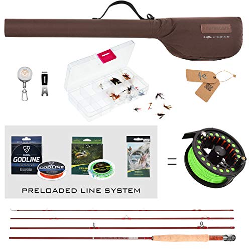 FISHINGSIR Fly Fishing Rod and Reel Combo Anglers Fly Fishing Outfit Complete Starter Full Kit
