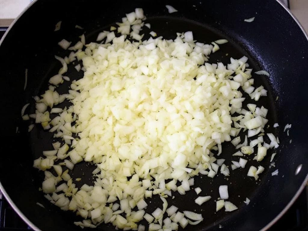 Sauté Onion and Garlic in a In a large skillet, heat the olive oil over medium heat Sauté Onion and Garlic in a In a large skillet, heat the olive oil over medium heat