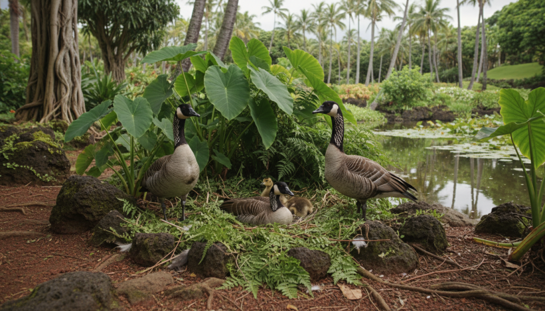 Hawaii's Nēnē Find Protected Nesting Ground in Lili‘uokalani Gardens