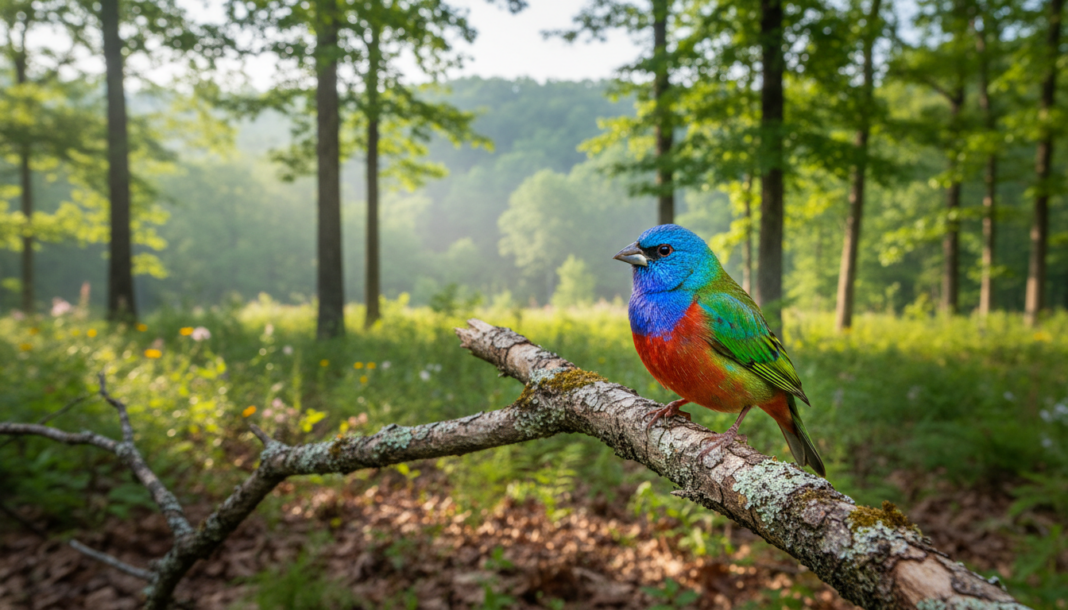 Arkansas Conservation License Plate Features Stunning Painted Bunting