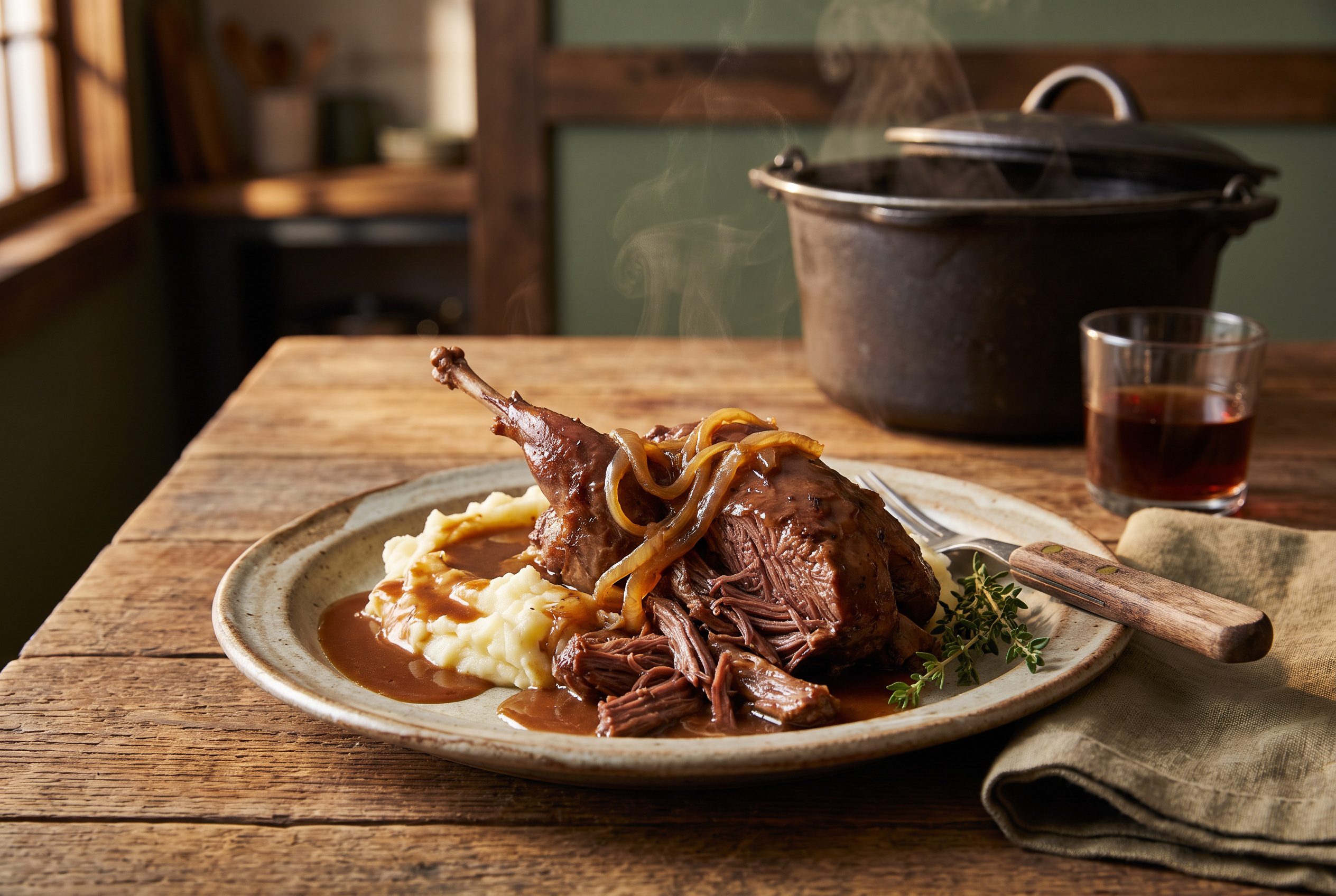 Low & Slow Crockpot Squirrel with Onions and Gravy