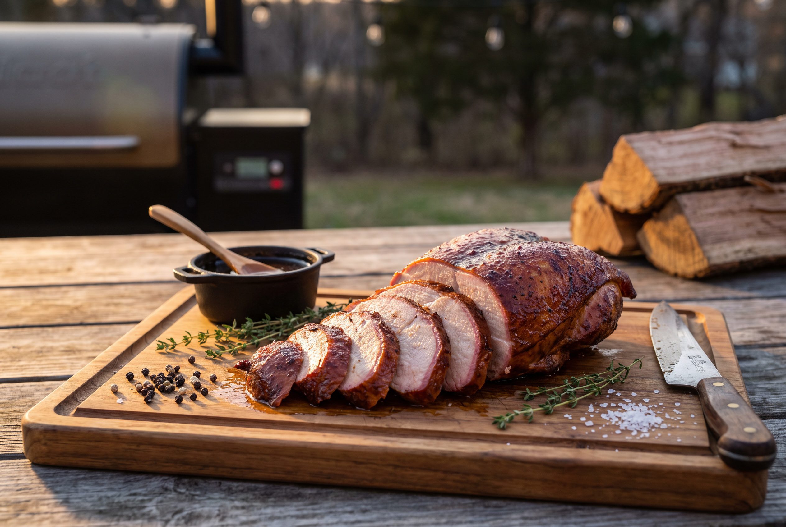 Maple-Brined Smoked Wild Turkey Breast on the Pellet Grill